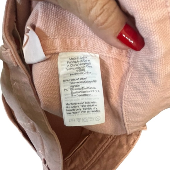 Madewell Emmett Pink Oyster Wide-Leg High Rise Crop Pants SZ 27 - Picture 6 of 10